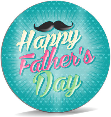 

SKY TRENDS Happy Father's Day With Black Mustaches Floral Color Background Unique Gifts For Father's Day Mousepad(Multicolor)