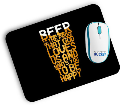 

Shoppers Bucket Beer Mousepad(Multicolor)