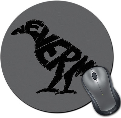

Rangeele Inkers Nevermore Raven Round Mousepad(Multicolor)