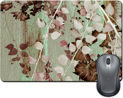 

ShopMantra Autumn Leaves Textured Canvas Print Mousepad(Multicolor)