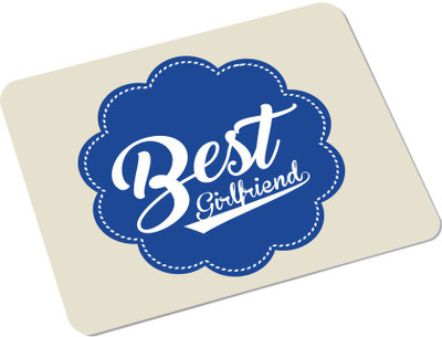 

SKY TRENDS Best Girlfriend With Dark Blue Flower Sweet Gifts For Birthday And Anniversary Rectangle Mousepad(Multicolor)