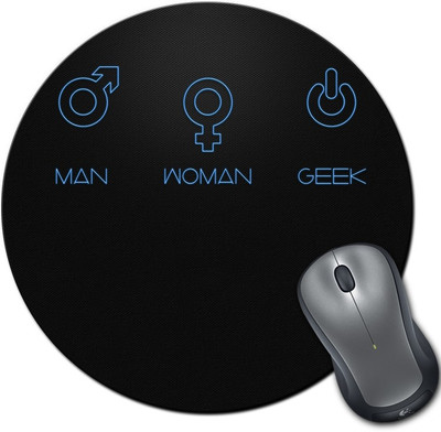 

Rangeele Inkers Man Woman Geek Round Mousepad(Multicolor)