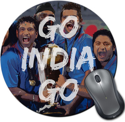 

ShopMantra Go India Go Support Team India Round Mousepad- SMMR00000307 Mousepad(Multicolor)