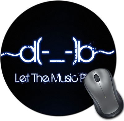 

Rangeele Inkers Let The Music Play Round Mousepad(Multicolor)