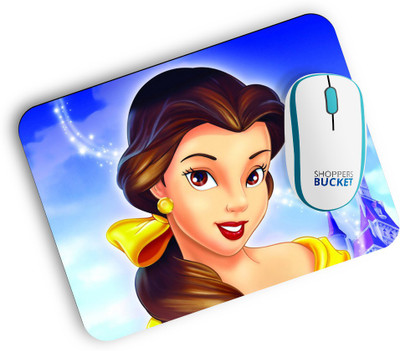 

Shoppers Bucket Cinderella Mousepad(Blue)