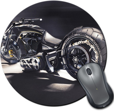 

Rangeele Inkers Hamann Bike Art Work Round Mousepad(Multicolor)
