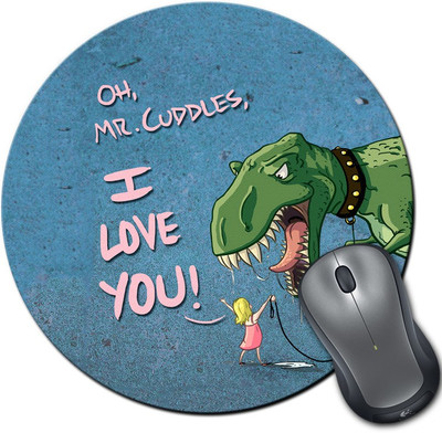 

Rangeele Inkers Mr.Cuddles Love You Round Mousepad(Multicolor)