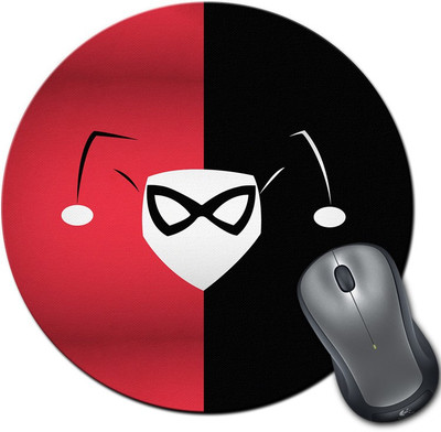 

Rangeele Inkers Harley Quinn Joker Round Mousepad(Multicolor)