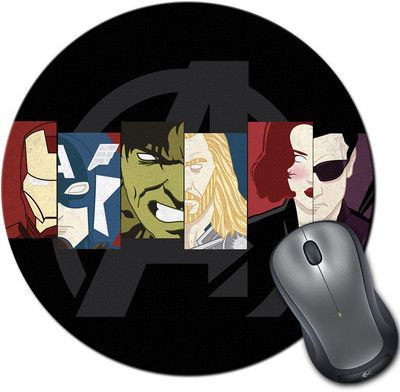

Rangeele Inkers The Avengers Fan Art Round Mousepad(Multicolor)
