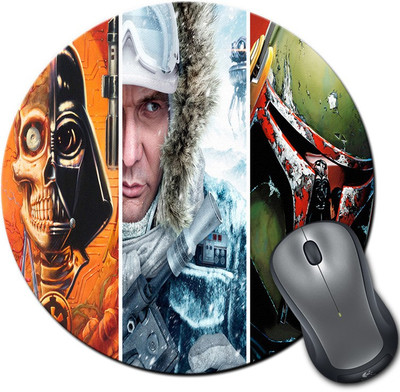 

Rangeele Inkers Star Wars Episodes Round Mousepad(Multicolor)