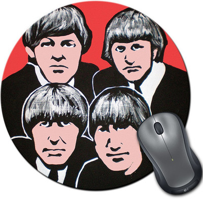 

Rangeele Inkers The Beatles Simple Painting Round Mousepad(Multicolor)
