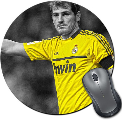 

Rangeele Inkers Iker Casillas Best Goalkeeper Round Mousepad(Multicolor)
