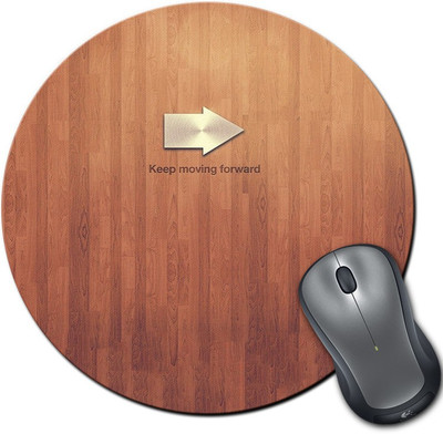 

Rangeele Inkers Keep Moving Forward Round Mousepad(Multicolor)