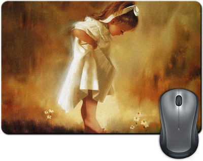 

Rangeele Inkers Beautiful Baby Girl Painting Mousepad(Multicolor)