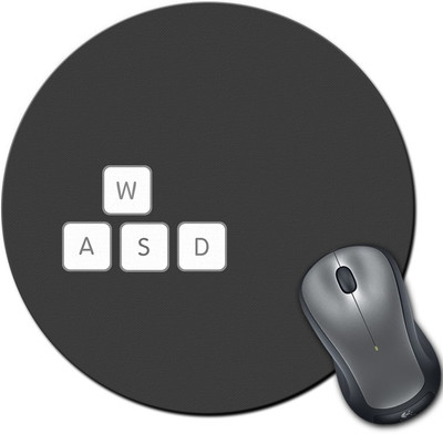 

Rangeele Inkers W A S D Gamer Round Mousepad(Multicolor)