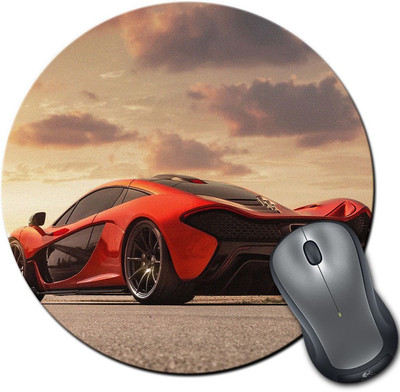 

Rangeele Inkers Fastest Red Car Round Mousepad(Multicolor)