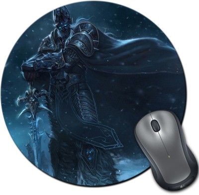 

Rangeele Inkers Lich King World Of Warcraft Round Mousepad(Multicolor)