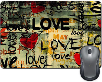 

ShopMantra Love Typography Letters Design Mousepad(Multicolor)