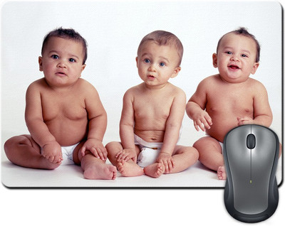 

Rangeele Inkers Cute 3 Babies Mousepad(Multicolor)