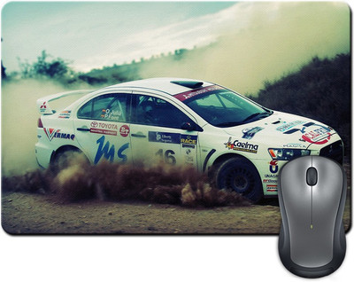 

Rangeele Inkers Car Race Wheelie Mousepad(Multicolor)