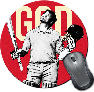 

ShopMantra Sachin Tendulkar The God Round Mousepad- SMMR00000323 Mousepad(Multicolor)