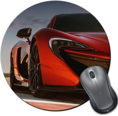 

Rangeele Inkers Red Fastest Car Round Mousepad(Multicolor)