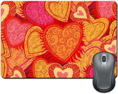 

ShopMantra Heart Love Pattern Mousepad(Multicolor)