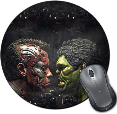

Rangeele Inkers Terminator Vs Hulk Round Mousepad(Multicolor)