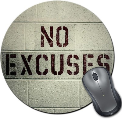 

Rangeele Inkers No Excuses Round Mousepad(Multicolor)