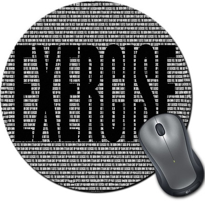 

Rangeele Inkers Exercise Some Motivation Round Mousepad(Multicolor)