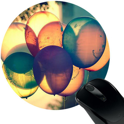 

Huppme Balloons Rubber Mousepad(Black)