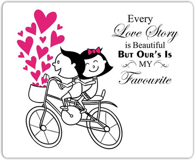 

Lovely Collection Our Love Story Is Best Mousepad(Multicolor)