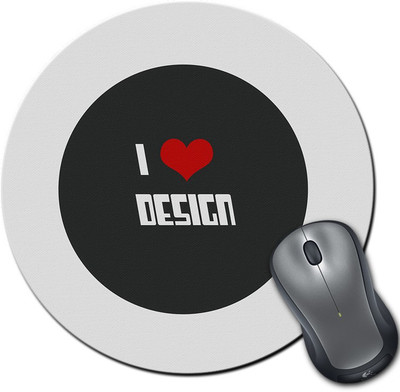 

Rangeele Inkers I Love Design Round Mousepad(Multicolor)