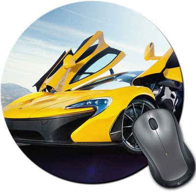 

Rangeele Inkers Yellow Stylish Car Round Mousepad(Multicolor)