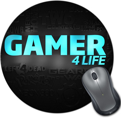 

Rangeele Inkers Gamer 4 Life Round Mousepad(Multicolor)