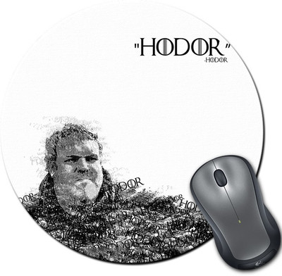 

Rangeele Inkers Game Of Thrones Hodor Typography Round Mousepad(Multicolor)