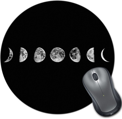 

Rangeele Inkers Moon Phases Round Mousepad(Multicolor)