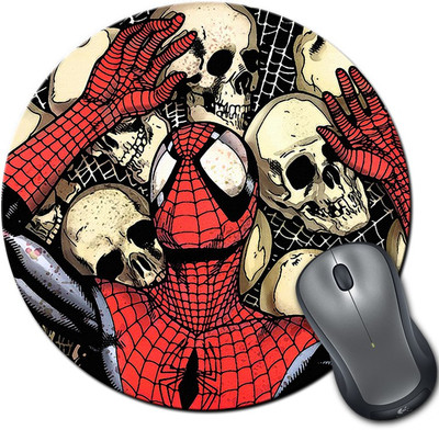 

Rangeele Inkers Spiderman On Skulls Round Mousepad(Multicolor)