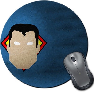 

Rangeele Inkers Super Man Minimals Art Work Round Mousepad(Multicolor)