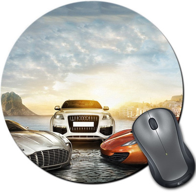 

Rangeele Inkers Audi Cars Round Mousepad(Multicolor)