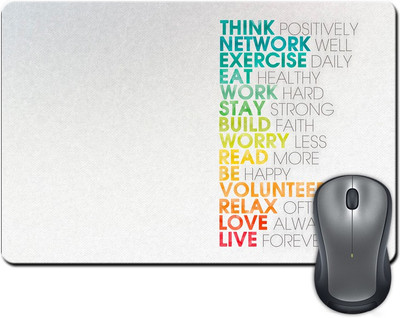 

ShopMantra Think Network Exercise Work Quote Mousepad(Multicolor)