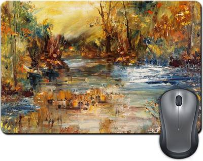 

ShopMantra Abstract Brush Strokes Forest Mousepad(Multicolor)