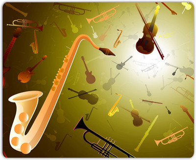 

Lovely Collection Musical Instruments Mousepad(Multicolor)