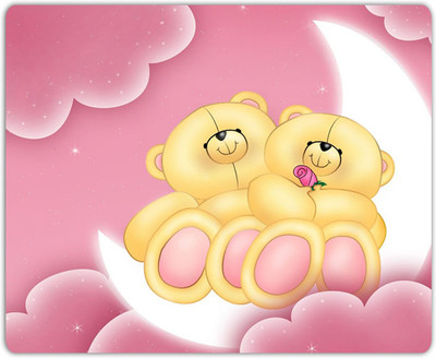 

Lovely Collection Cute Love Teddy Bear Mousepad(Multicolor)