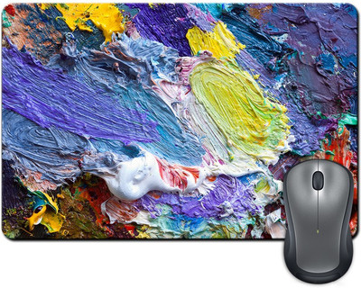 

ShopMantra Multicolor Oil Paint Splatter Mousepad(Multicolor)