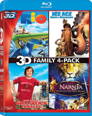 

CHRONICLES OF NARNIA/ICE AGE 3/GULLIVERS TRAVELS/RIO (3D) BD FAMILY PACK(3D Blu-ray English)