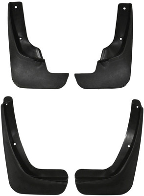 Agastya Cars Front Mud Guard, Rear Mud Guard For Renault Go 2015(Black)