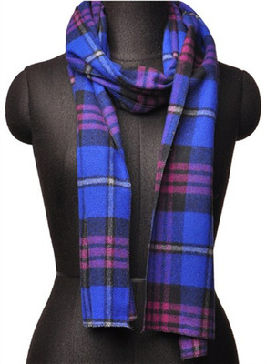 

Aepl Checkered Women's Muffler, Blue;purple