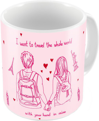 

Home India Pink Designer Romantic Print Coffees Pair 678 Ceramic Mug(300 ml, Pack of 2)