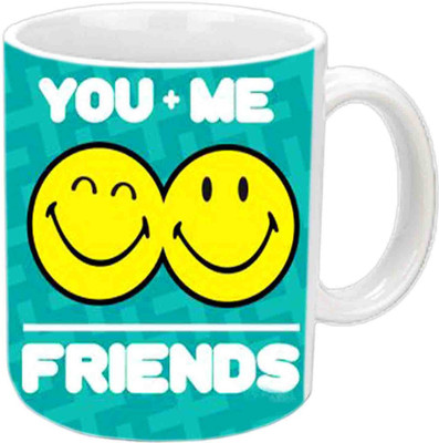 

Raj Laxmi Friendship Smiley Emotions White Ceramic Ceramic Mug(3.5 ml)